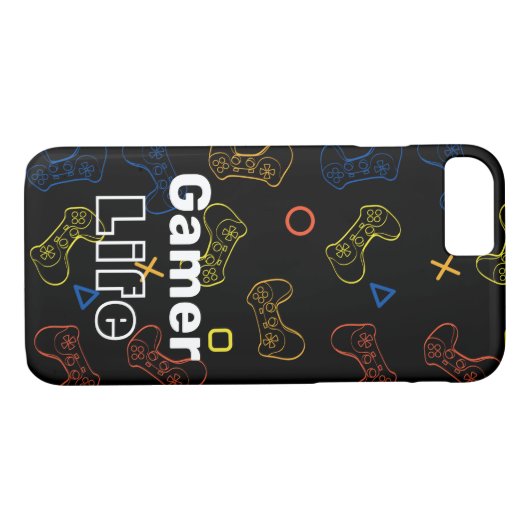 Black Gamer Life iPhone-draagtas Case-Mate iPhone Case (Achterkant (Horizontaal))