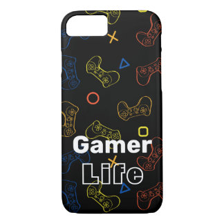 Black Gamer Life iPhone-draagtas iPhone 8/7 Hoesje