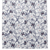 Black Garden Floral Douchegordijn (Voorkant)