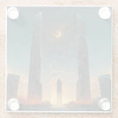 Black Gate Fantasy Sci-Fi Art Glazen Onderzetter (Achterkant)