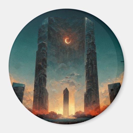 Black Gate Fantasy Sci-Fi Art Magneet (Voorkant)