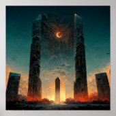 Black Gate Fantasy Sci-Fi Art Poster (Voorkant)