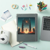 Black Gate Fantasy Sci-Fi Art Sticker (iPad Cover)