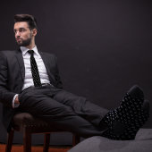 Black Gavel Pattern Attorney Stropdas