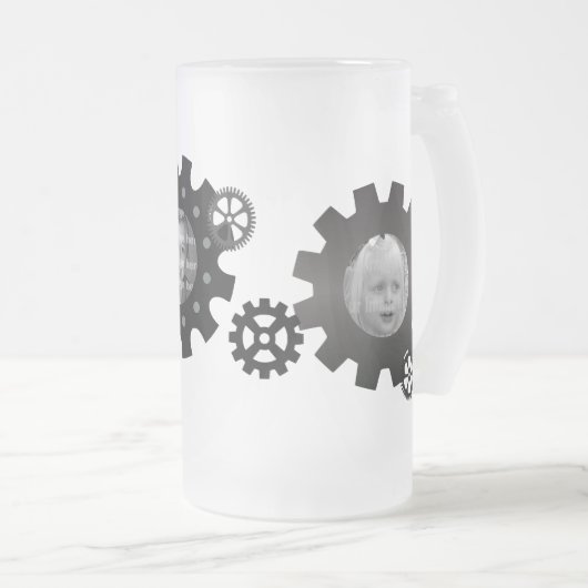 Black Gears Photo Template Mok (Voorkant rechts)