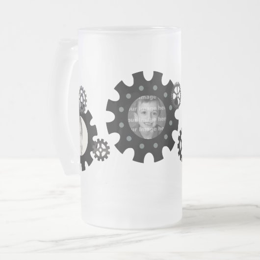 Black Gears Photo Template Mok (Voorkant links)