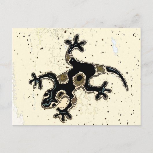 Black Gecko Briefkaart (Voorkant)