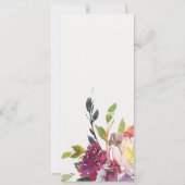 BLACK GEEL LOW BLUSH BURGUNDY FLORAL COUPLY SHOWER KAART (Achterkant)