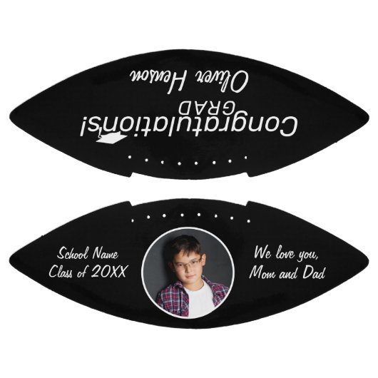 Black Gefeliciteerd Afstudeerder Afstuderen Foto American Football (Panelen)