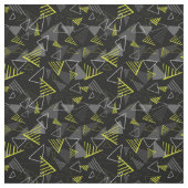 Black Geo Pop Print Fabric Stof (Swatch)