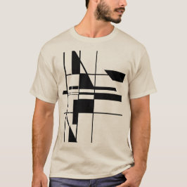Black Geometric Gameboard MCM-geïnspireerd Abstrac T-shirt