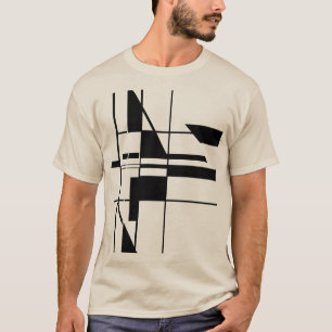 Black Geometric Gameboard MCM-geïnspireerd Abstrac T-shirt