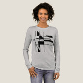 Black Geometric Gameboard MCM-geïnspireerd Abstrac Tri-Blend Shirt (Voorkant)
