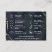 Black Geometric Gold Botox Aftercare Visitekaartje (Achterkant)