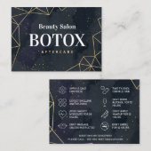 Black Geometric Gold Botox Aftercare Visitekaartje (Voorkant / Achterkant)