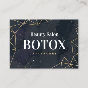 Black Geometric Gold Botox Aftercare Visitekaartje