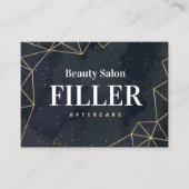 Black Geometric Gold Filler Aftercare Visitekaartje (Voorkant)
