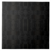 Black Geometric Pattern – Modern Minimalist Design Tegeltje (Voorkant)