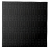 Black Geometric Pattern – Modern Minimalist Design Tegeltje (Voorkant)