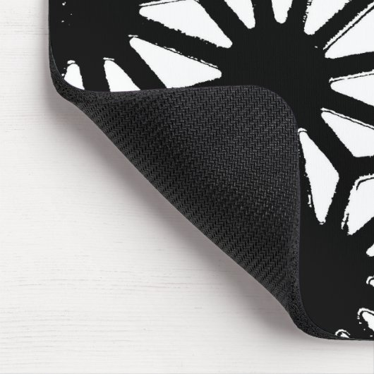 Black geometric pattern muismat (Hoek)