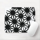 Black geometric pattern muismat (Met muis)