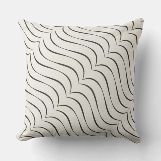 Black Geometric Throw Pillow Buitenkussen (Voorkant)