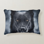 Black German Shepherd Accent Kussen (Voorkant)