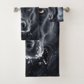 Black German Shepherd Bad Handdoek (Insitu)
