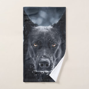 Black German Shepherd Bad Handdoek