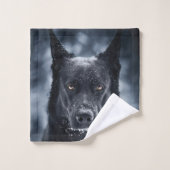 Black German Shepherd Bad Handdoek (Wasdoekje)