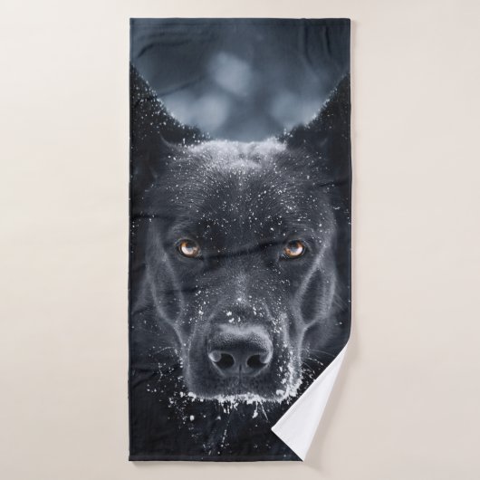 Black German Shepherd Badhanddoek (Badhanddoek)
