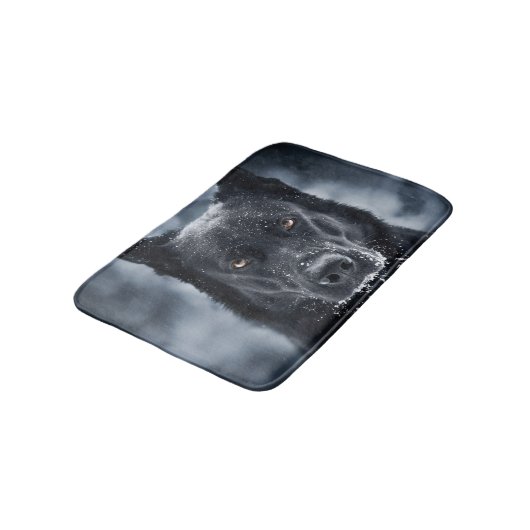 Black German Shepherd Badmat (Gekanteld)