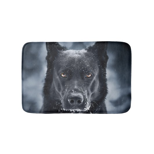 Black German Shepherd Badmat (Voorkant)