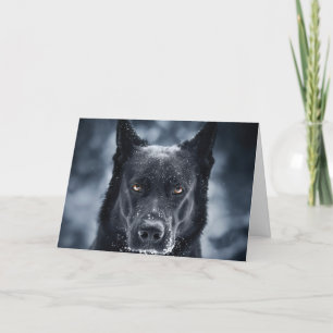 Black German Shepherd Bedankkaart
