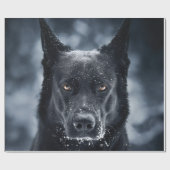 Black German Shepherd Cadeaupapier (Vlak)