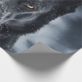 Black German Shepherd Cadeaupapier (Hoek)
