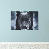 Black German Shepherd Canvas Afdruk (Insitu (Houten vloer))