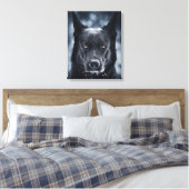 Black German Shepherd Canvas Afdruk (Insitu (Slaapkamer))