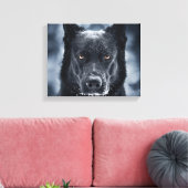 Black German Shepherd Canvas Afdruk (Insitu (Woonkamer))