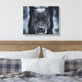 Black German Shepherd Canvas Afdruk (Insitu (Slaapkamer))