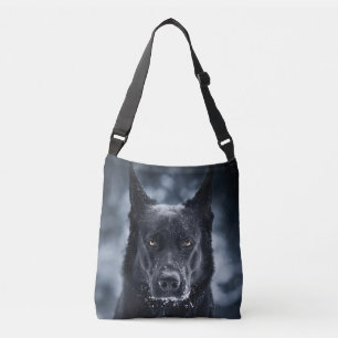 Black German Shepherd Crossbody Tas