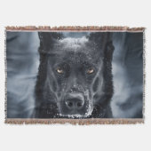 Black German Shepherd Deken (Voorkant)