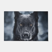 Black German Shepherd Deurmat (Voorkant)