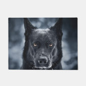 Black German Shepherd Deurmat (Voorkant)