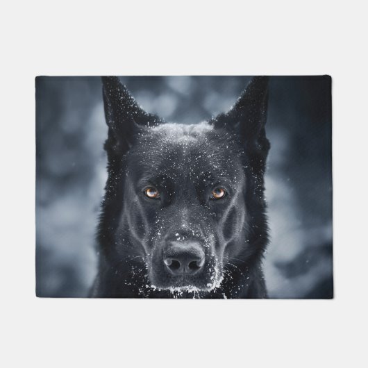 Black German Shepherd Deurmat (Voorkant)