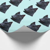 Black German Shepherd Dog Cadeaupapier (Hoek)