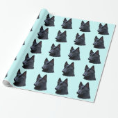 Black German Shepherd Dog Cadeaupapier (Uitgerold)