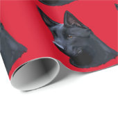 Black German Shepherd Dog Cadeaupapier (Rol Hoek)