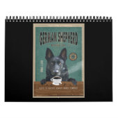 Black German Shepherd Dog Coffee Lover Kalender (Hoes)