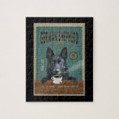 Black German Shepherd Dog Coffee Lover Legpuzzel (Verticaal)